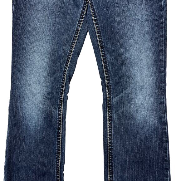 Silver Aiko Slim Bootcut Jeans Sz 29" Dark Wash Stretch Denim Western Rodeo - Picture 10 of 13